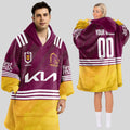 Brisbane Rugby Old School Blanket Hoodie
