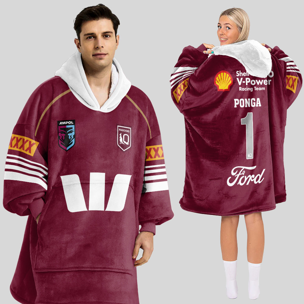 Queensland Rugby Ponga 2026 Blanket Hoodie