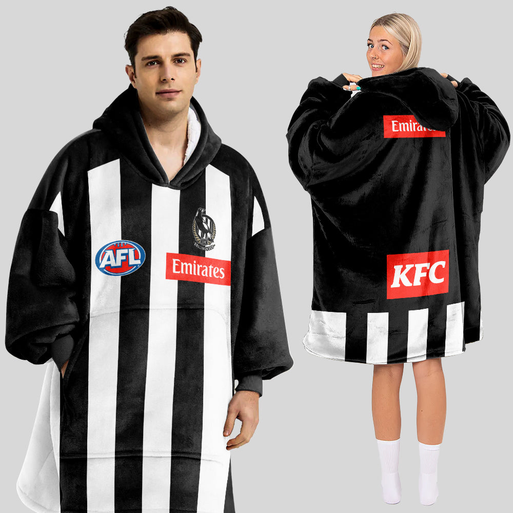 Collingwood Football Blanket Hoodie
