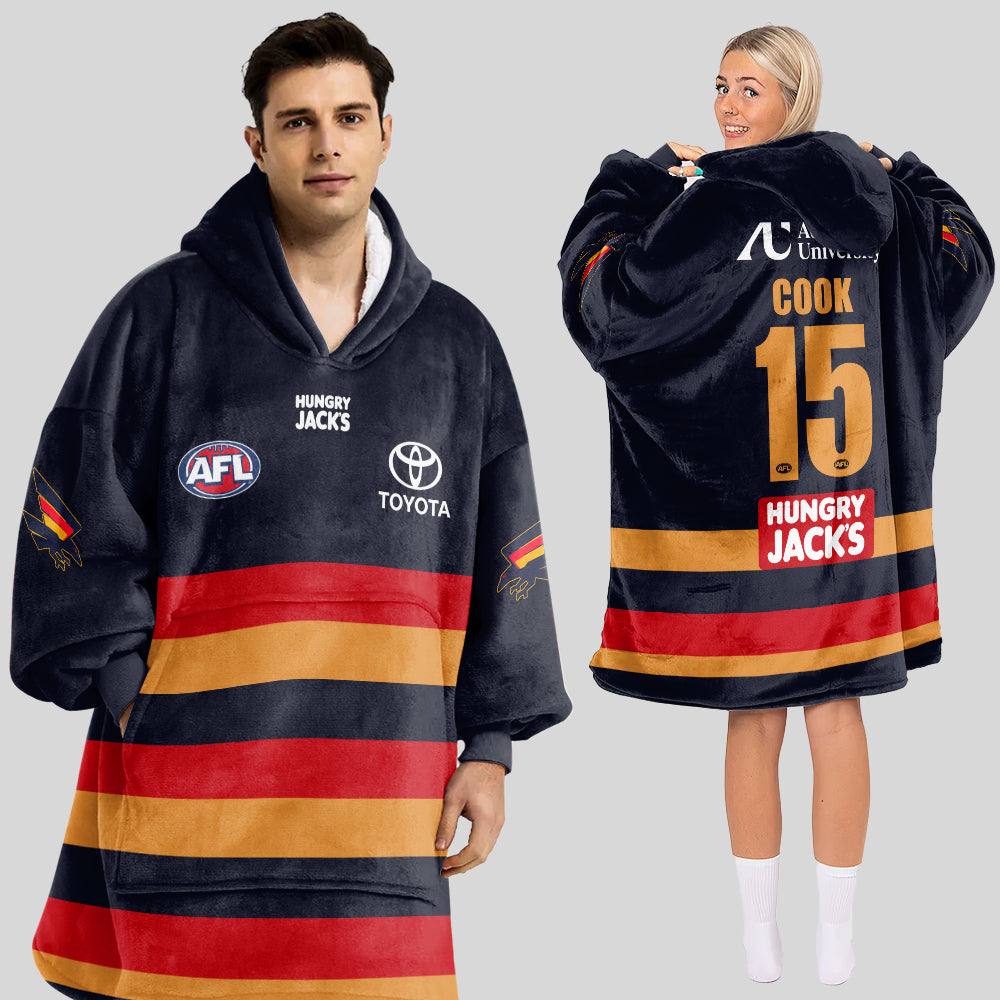 Adelaide Football 2026 Home Cook 15 Blanket Hoodie