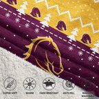 Brisbane Rugby Old School Blanket Hoodie