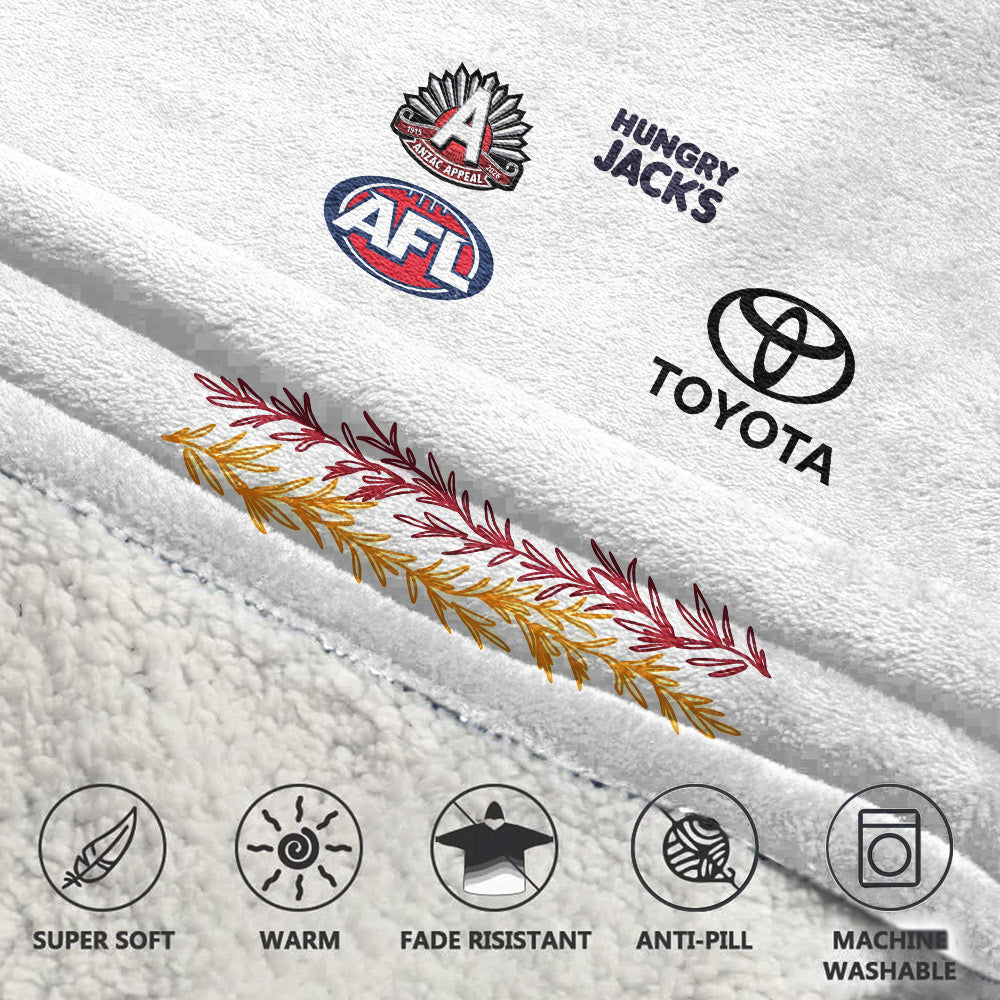 Adelaide Football 2026 White Blanket Hoodie