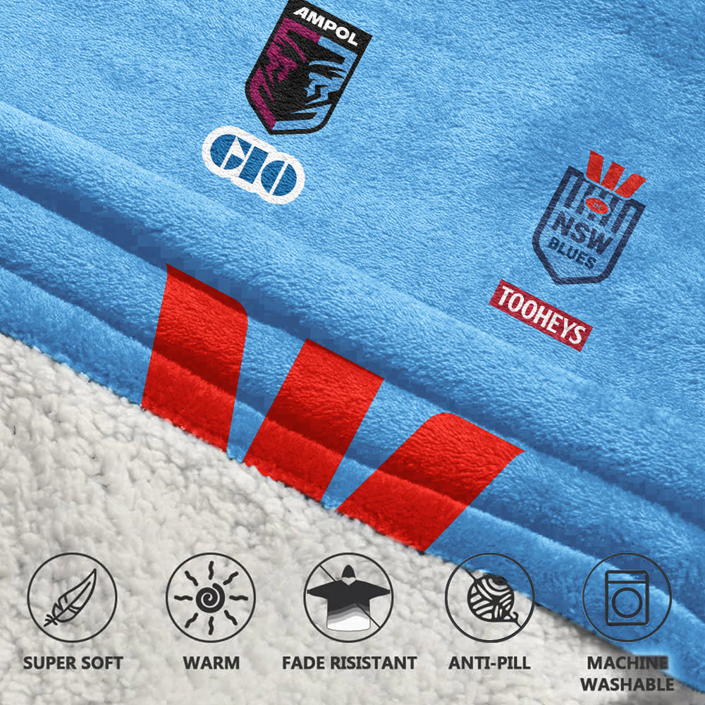 NSW Blues Rugby Blanket Hoodie