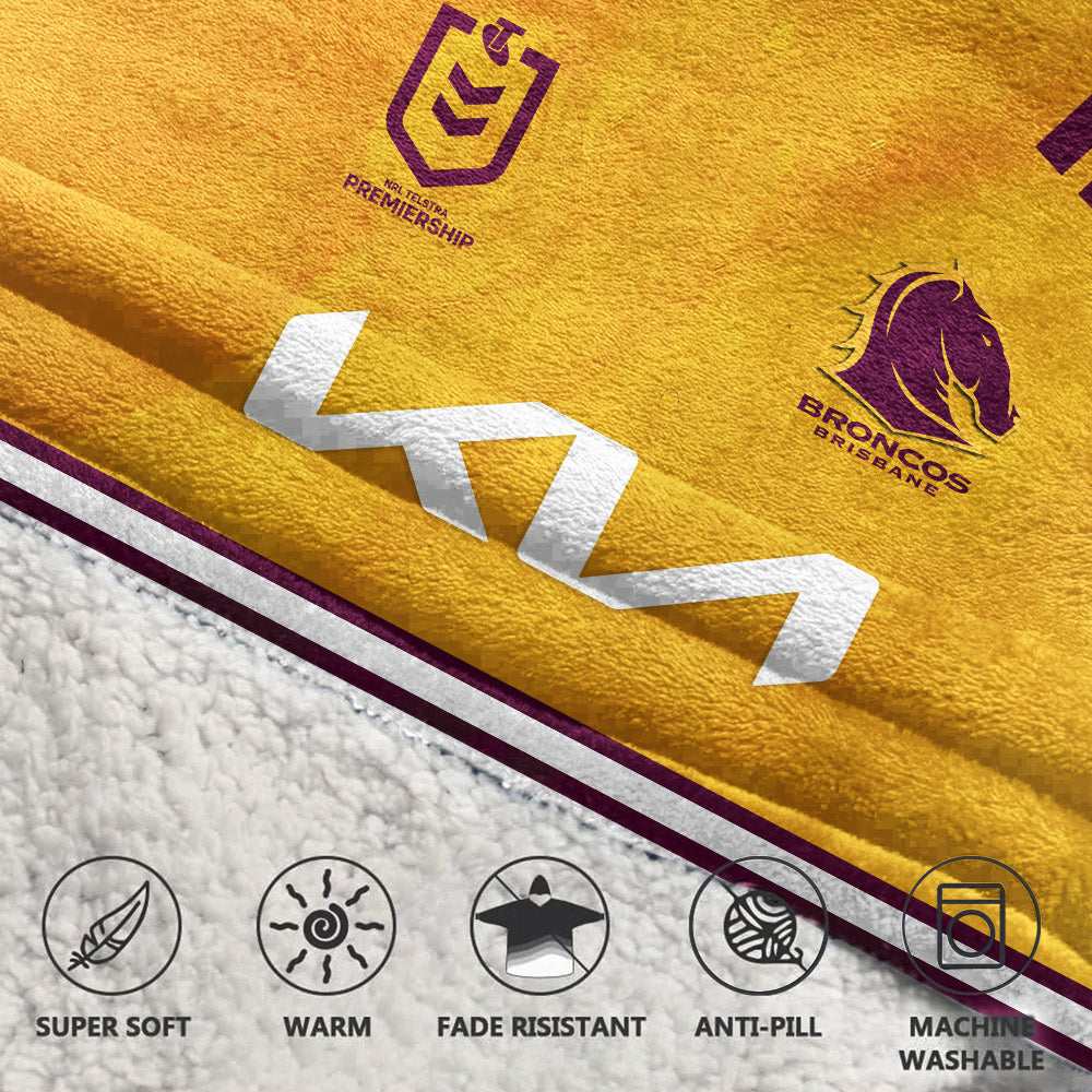 Brisbane Rugby Old School Blanket Hoodie