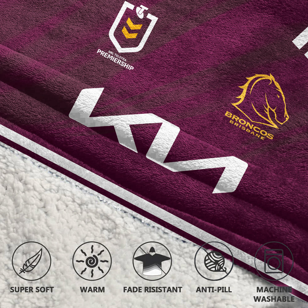 Brisbane Rugby Old School Blanket Hoodie