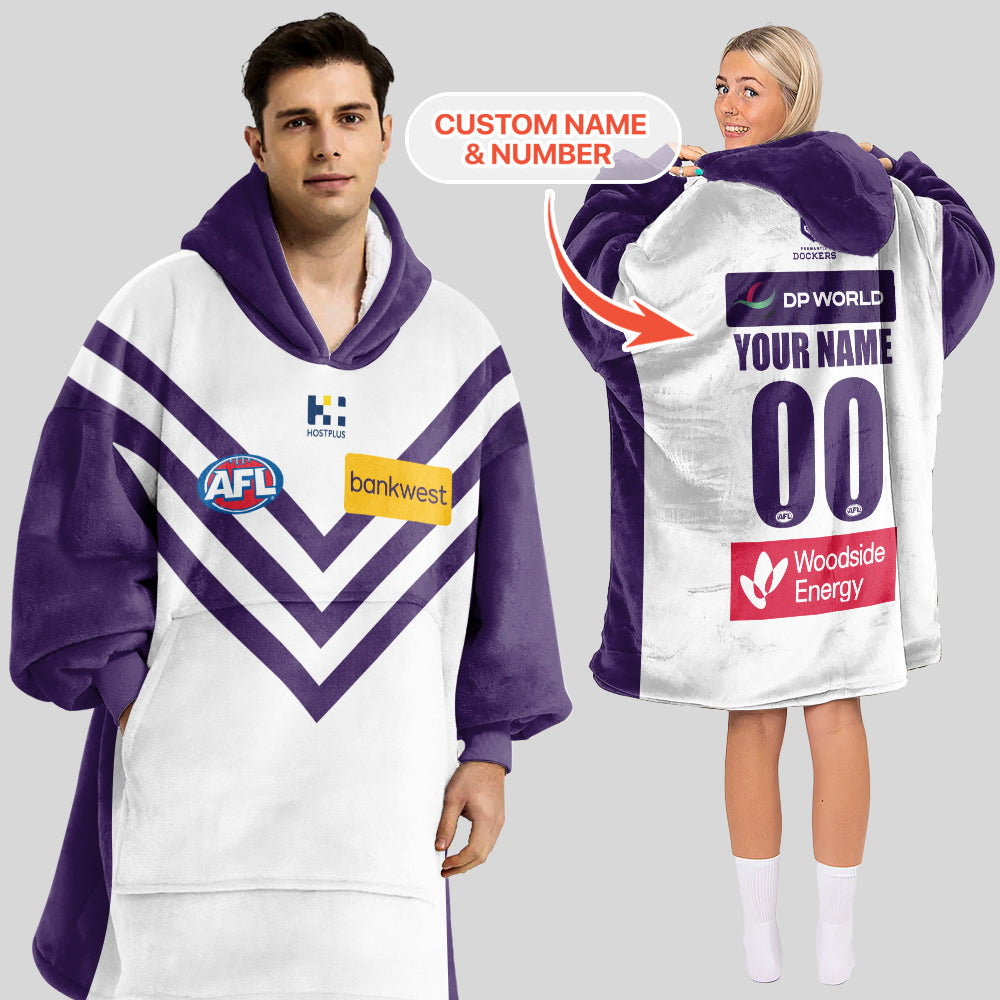 Fremantle Dockers Unisex  Blanket Hoodie