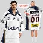 Brisbane Unisex White Blanket Hoodie