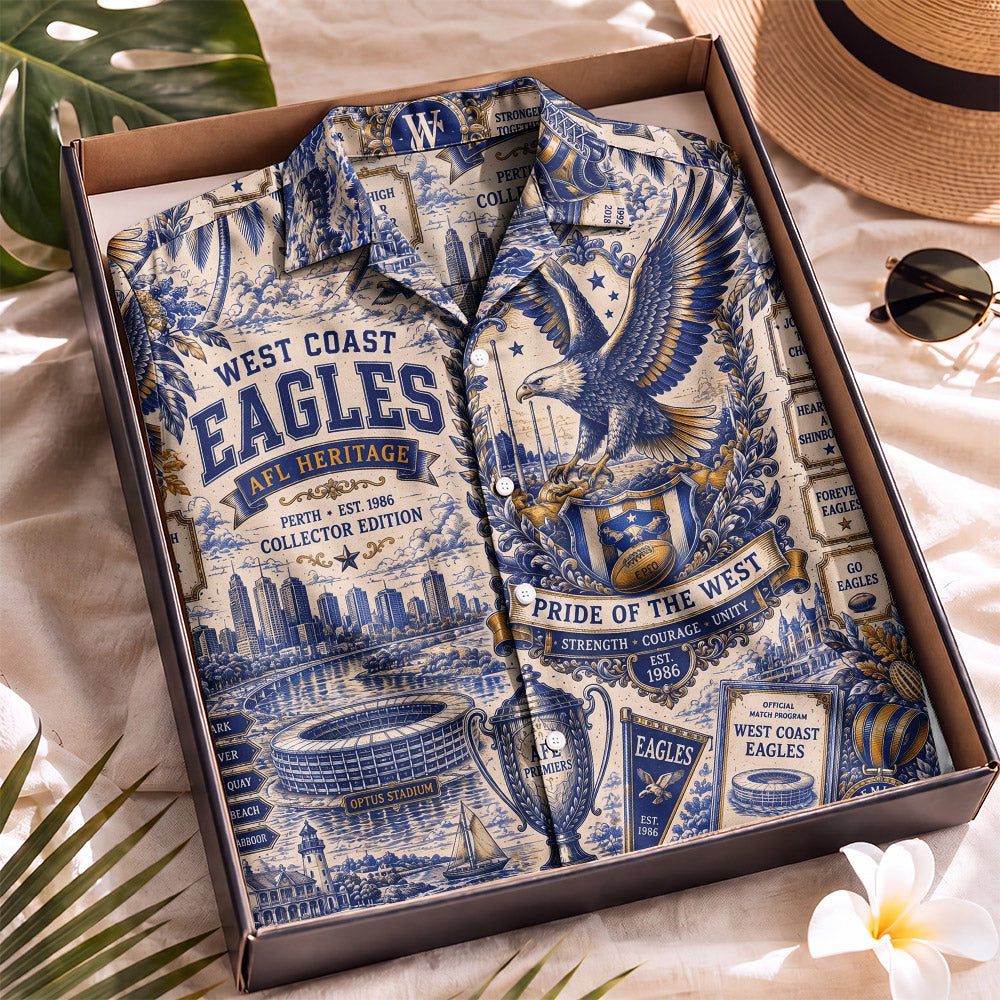 West Coast Eagles Hawaiian Shirt – Retro Inspired Shirt