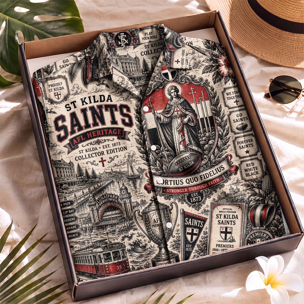 St Kilda Saints Hawaiian Shirt – Retro Inspired Shirt