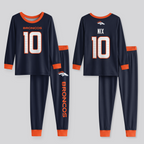 Denver B. BN10 Football! Inspired Bamboo Two Piece Long Sleeve Pajama Set