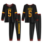 Commanders Football JD 5! Inspired Bamboo Two Piece Long Sleeve Pajama Set