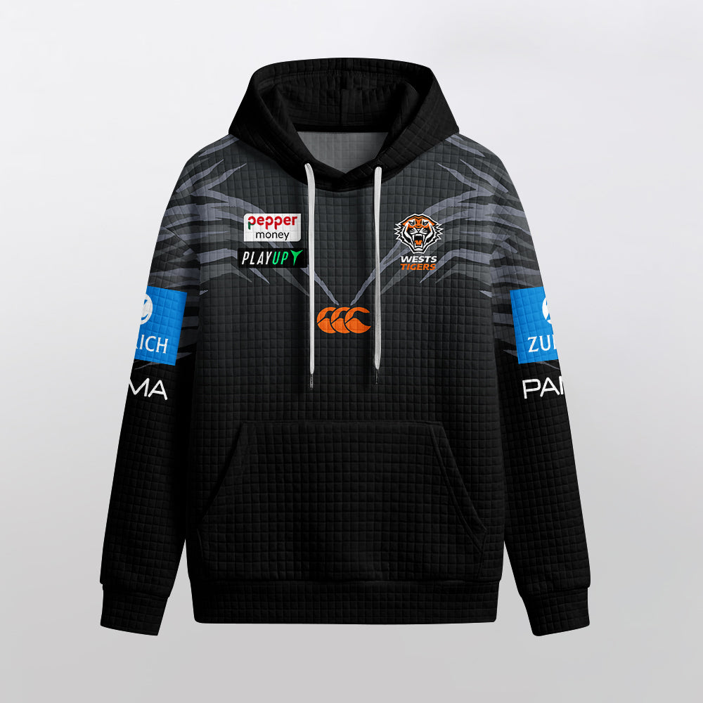 Wests Unisex Black Waffle Hoodie
