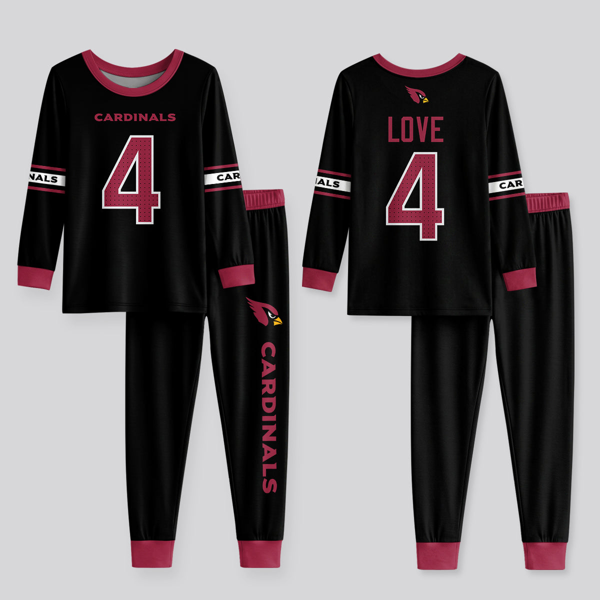 Arizona Cardinals Football!! Inspired Bamboo Two Piece Long Sleeve Pajama Set