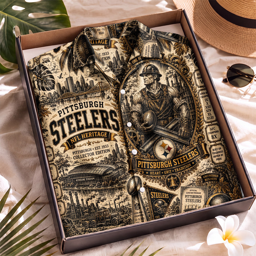 Pittsburgh S. Football Hawaiian Shirt – Retro Inspired Shirt