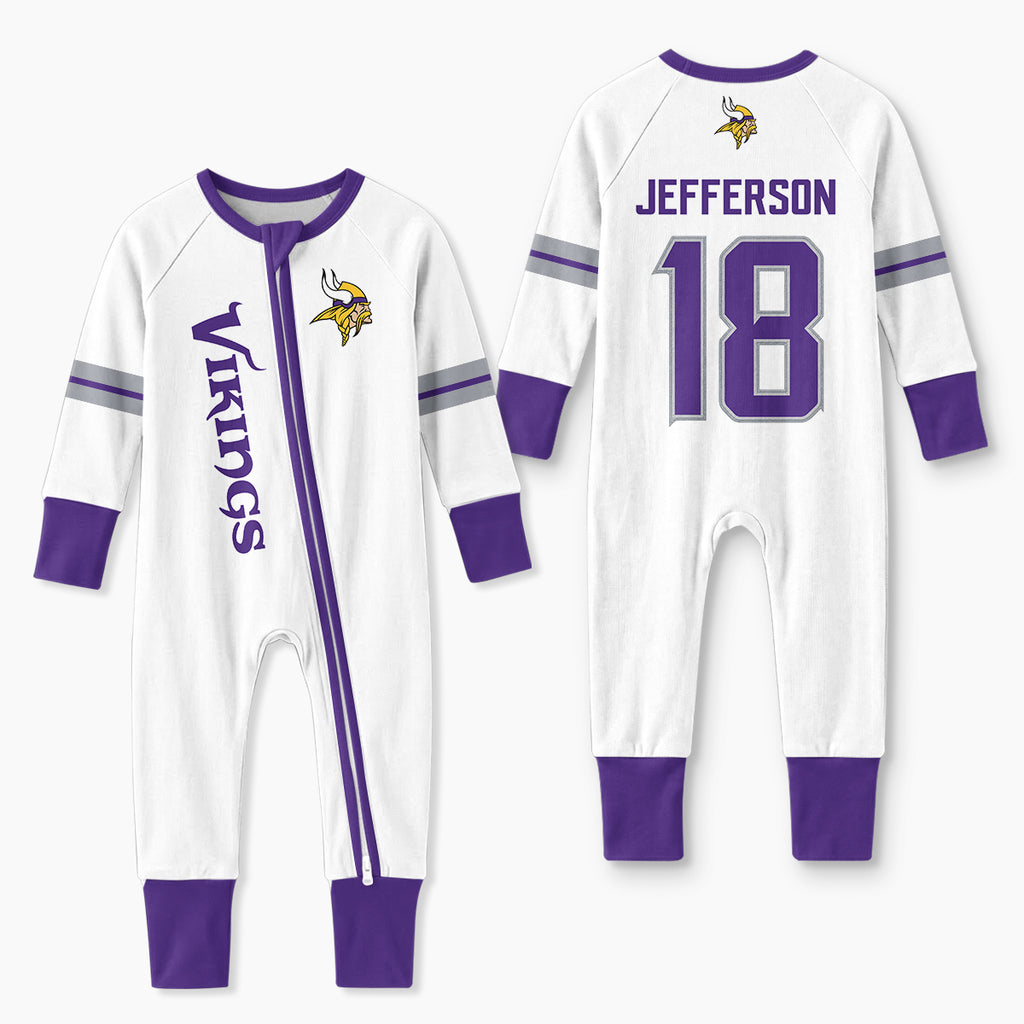 Vikings Football JJ 18 Inspired Bamboo Convertible Zippy