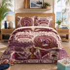 Broncos Bedding Set With Pillowcases