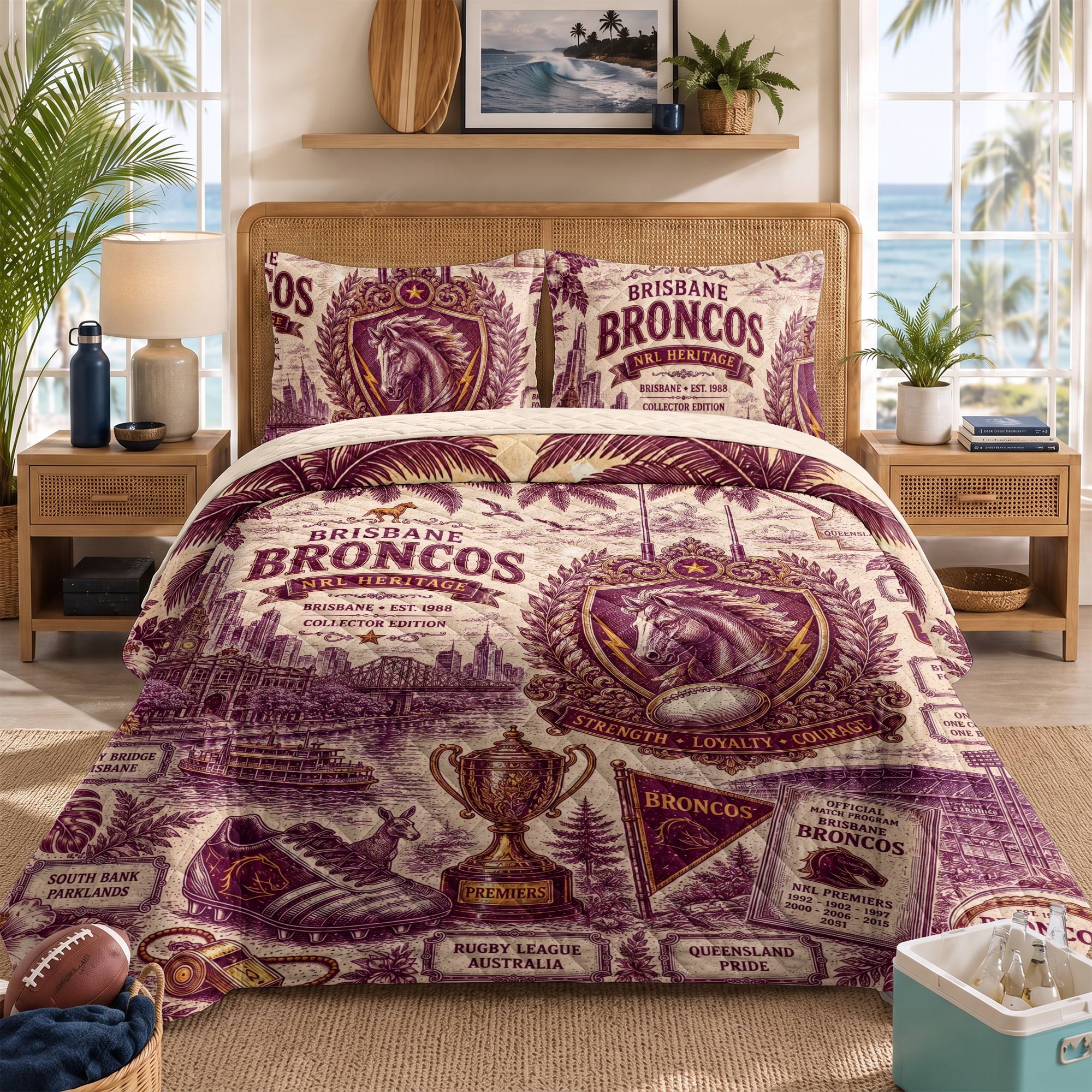 Broncos Bedding Set With Pillowcases