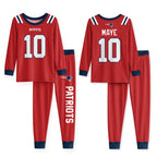 Patriots Football Maye 10! Inspired Bamboo Two Piece Long Sleeve Pajama Set