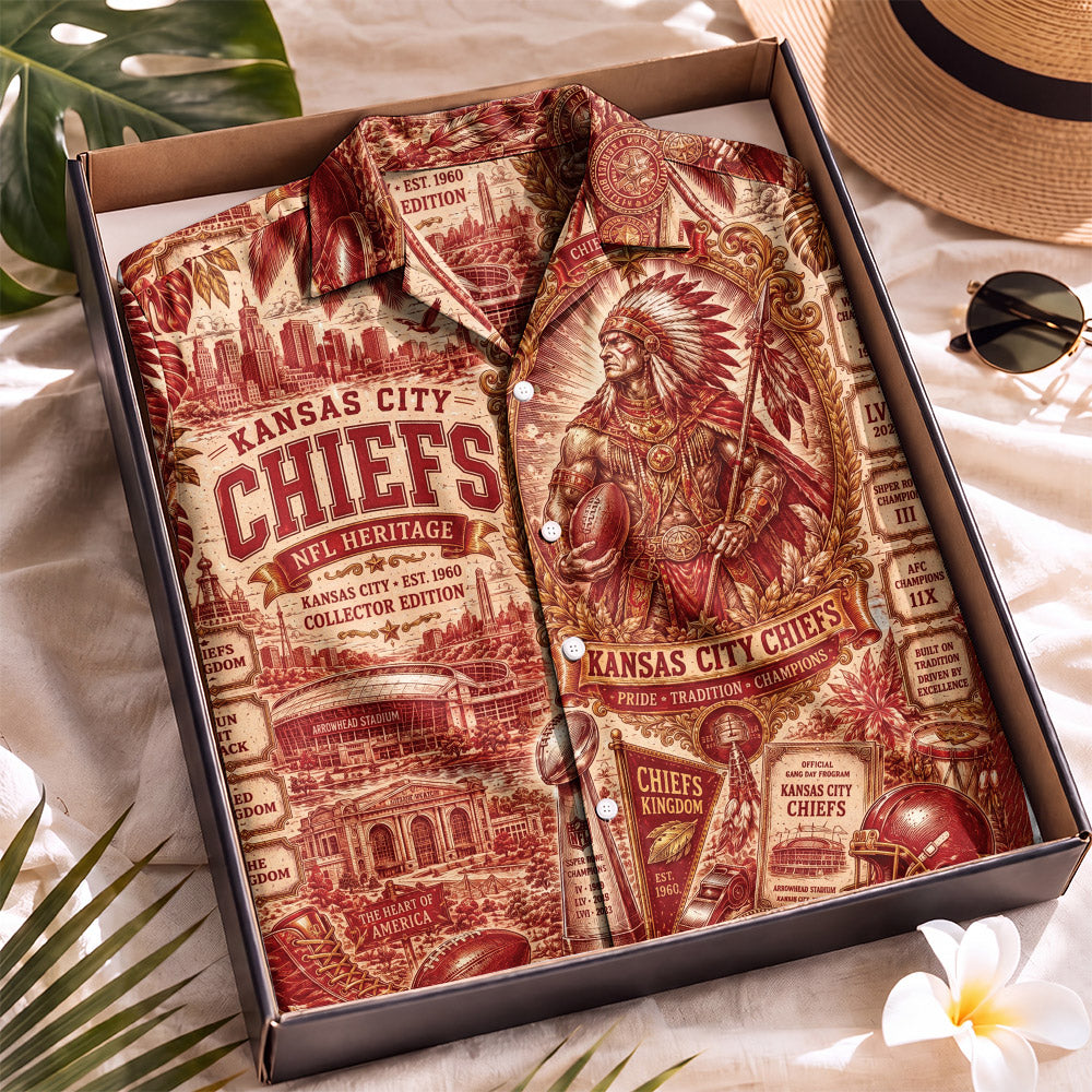 Kansas City Chiefs Football Hawaiian Shirt – Retro Inspired Shirt
