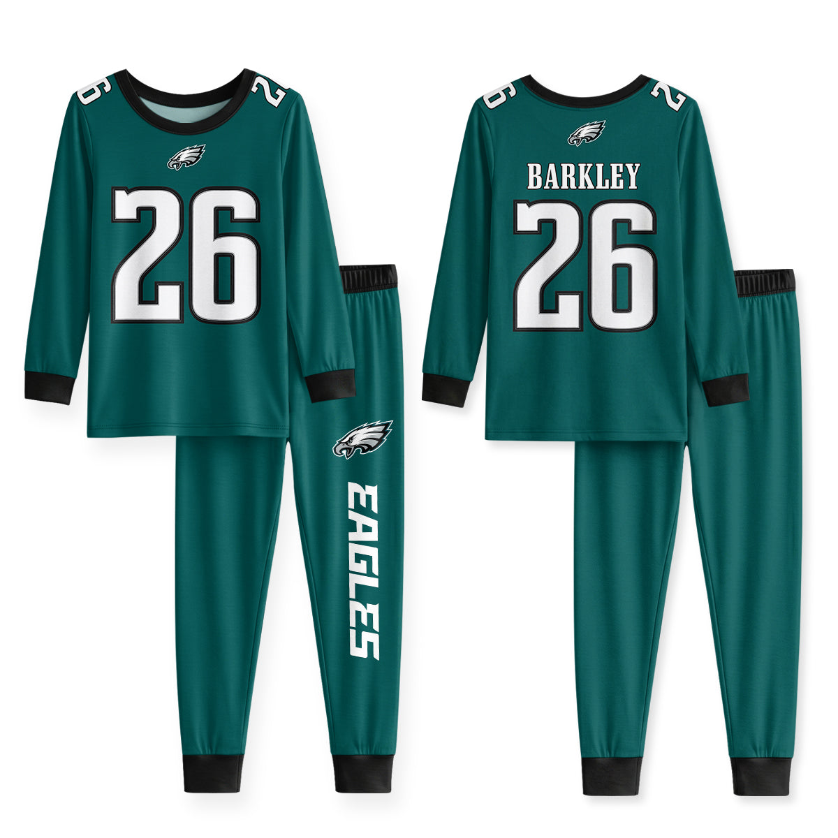 Eagles Football Barkley 26! Inspired Bamboo Two Piece Long Sleeve Pajama Set