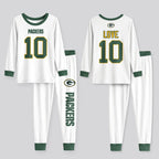 Packers JL10 Football! Inspired Bamboo Two Piece Long Sleeve Pajama Set