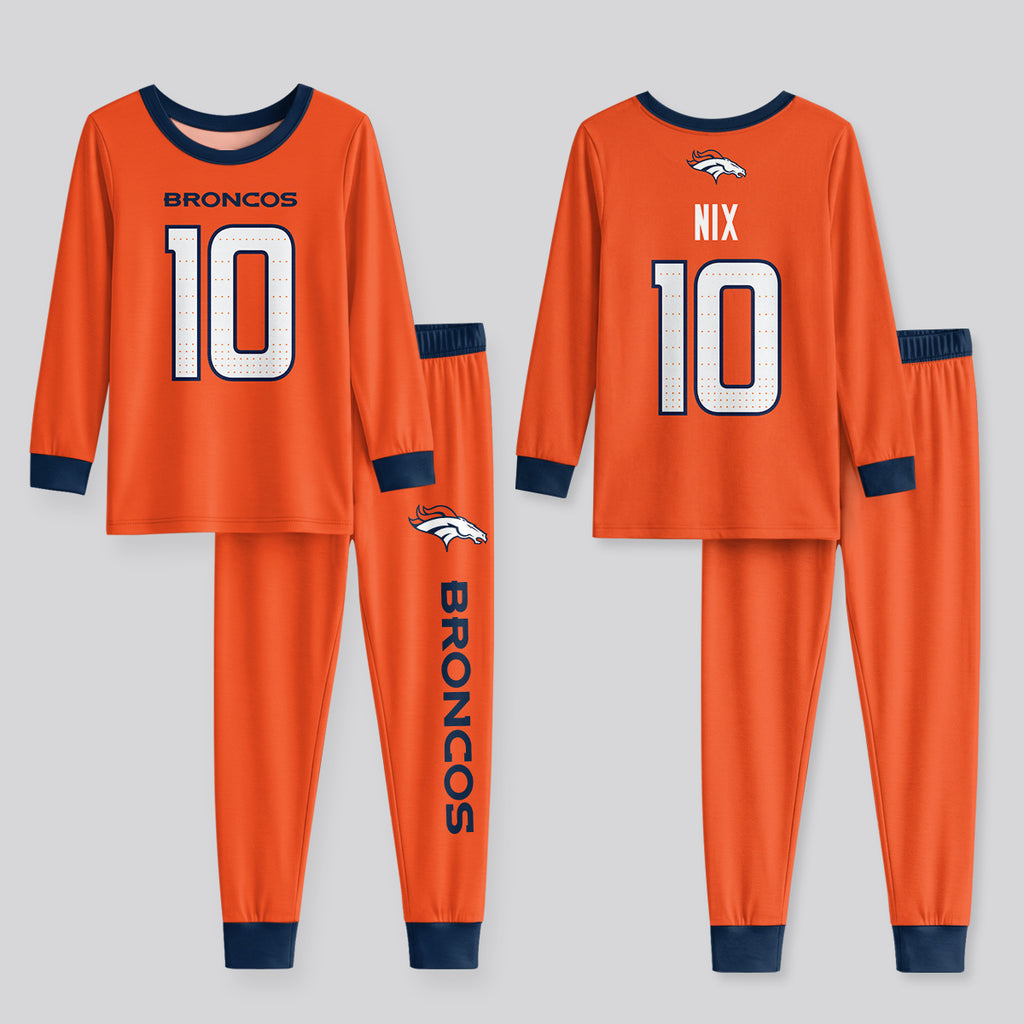 Denver B. BN10 Football! Inspired Bamboo Two Piece Long Sleeve Pajama Set