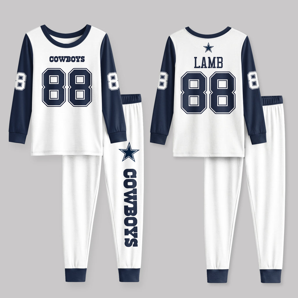 Dallas C. Football CDLamb 88! Inspired Bamboo Two Piece Long Sleeve Pajama Set