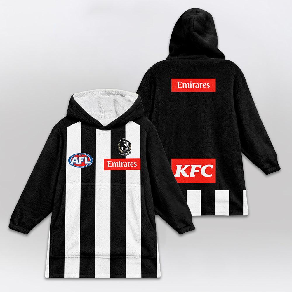 Collingwood Football Blanket Hoodie