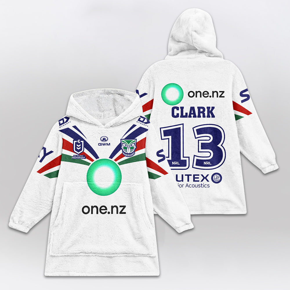 New Zealand 2026 Erin Clark 13 Away Unisex Blanket Hoodie