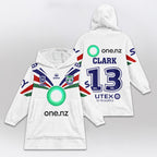 New Zealand 2026 Erin Clark 13 Away Unisex Blanket Hoodie