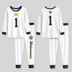 Michigan Wolverines Football!! Inspired Bamboo Two Piece Long Sleeve Pajama Set