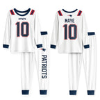 Patriots Football Maye 10! Inspired Bamboo Two Piece Long Sleeve Pajama Set