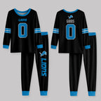 Detroit L. Football JG 0! Inspired Bamboo Two Piece Long Sleeve Pajama Set