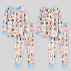 Preppy Magical Wonderland  Bamboo Two Piece Long Sleeve Pajama Set