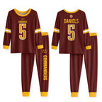 Commanders Football JD 5! Inspired Bamboo Two Piece Long Sleeve Pajama Set