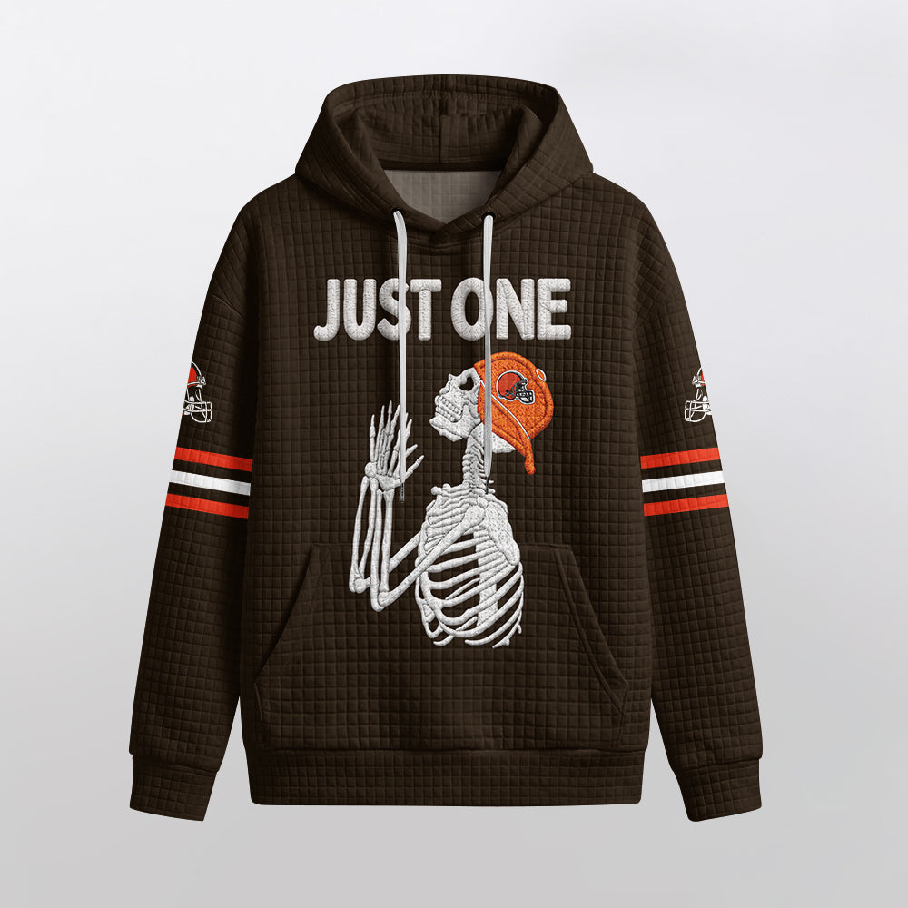 Cleveland B. Football Waffle Hoodie