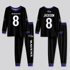 Baltimore RV Football JS 8! Inspired Bamboo Two Piece Long Sleeve Pajama Set