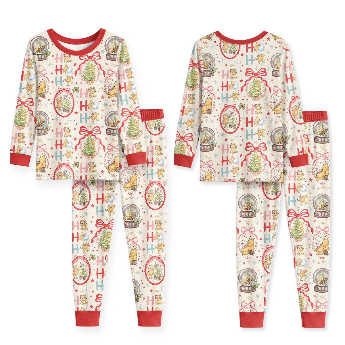 Christmas Bear and Friends Bamboo Two Piece Long Sleeve Pajama Set