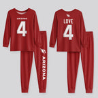 Arizona Cardinals Football!! Inspired Bamboo Two Piece Long Sleeve Pajama Set