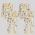 Silly Bear and Friends Bamboo Two Piece Long Sleeve Pajama Set