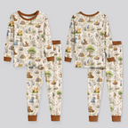 Silly Bear and Friends Bamboo Two Piece Long Sleeve Pajama Set