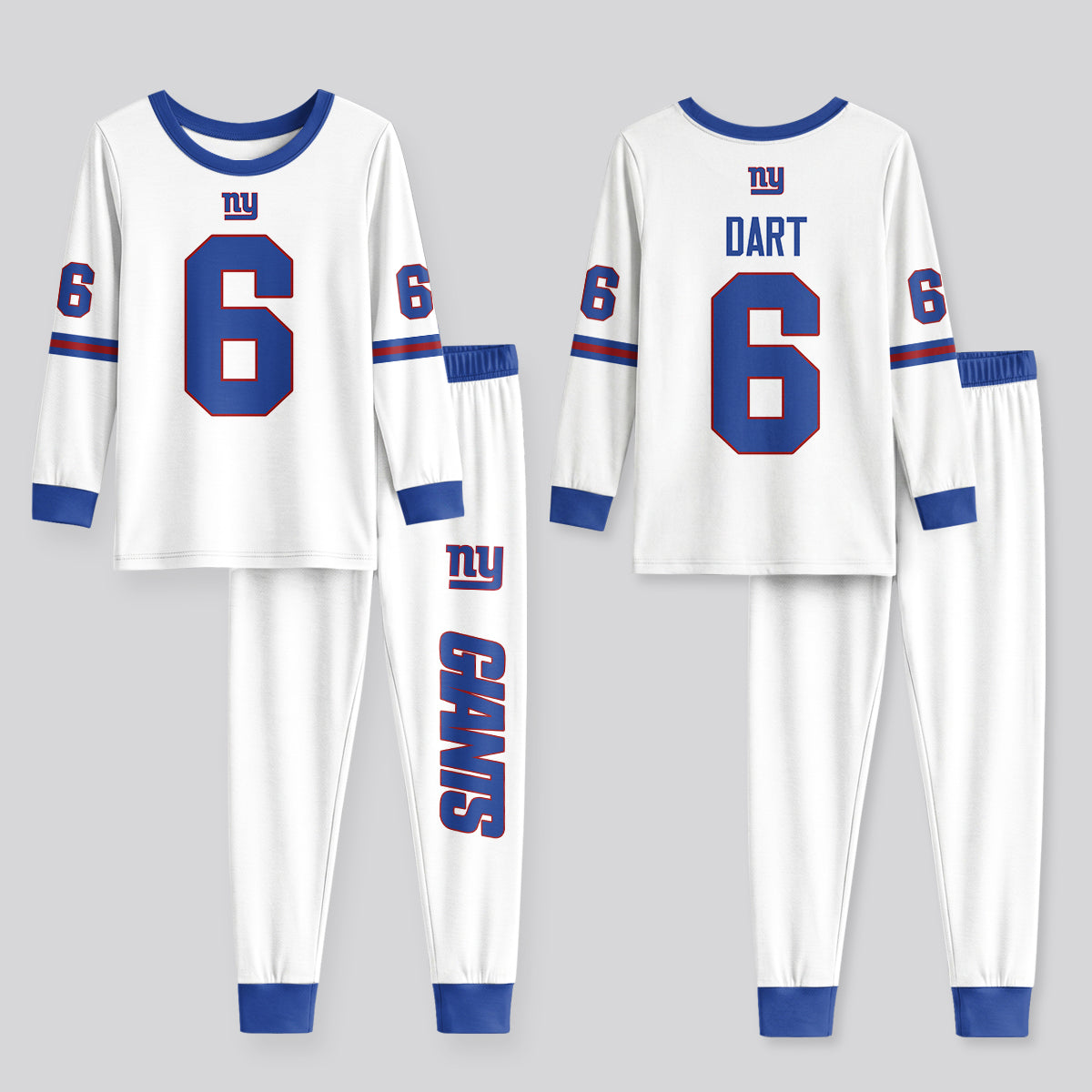 Giants Football! Inspired Bamboo Two Piece Long Sleeve Pajama Set