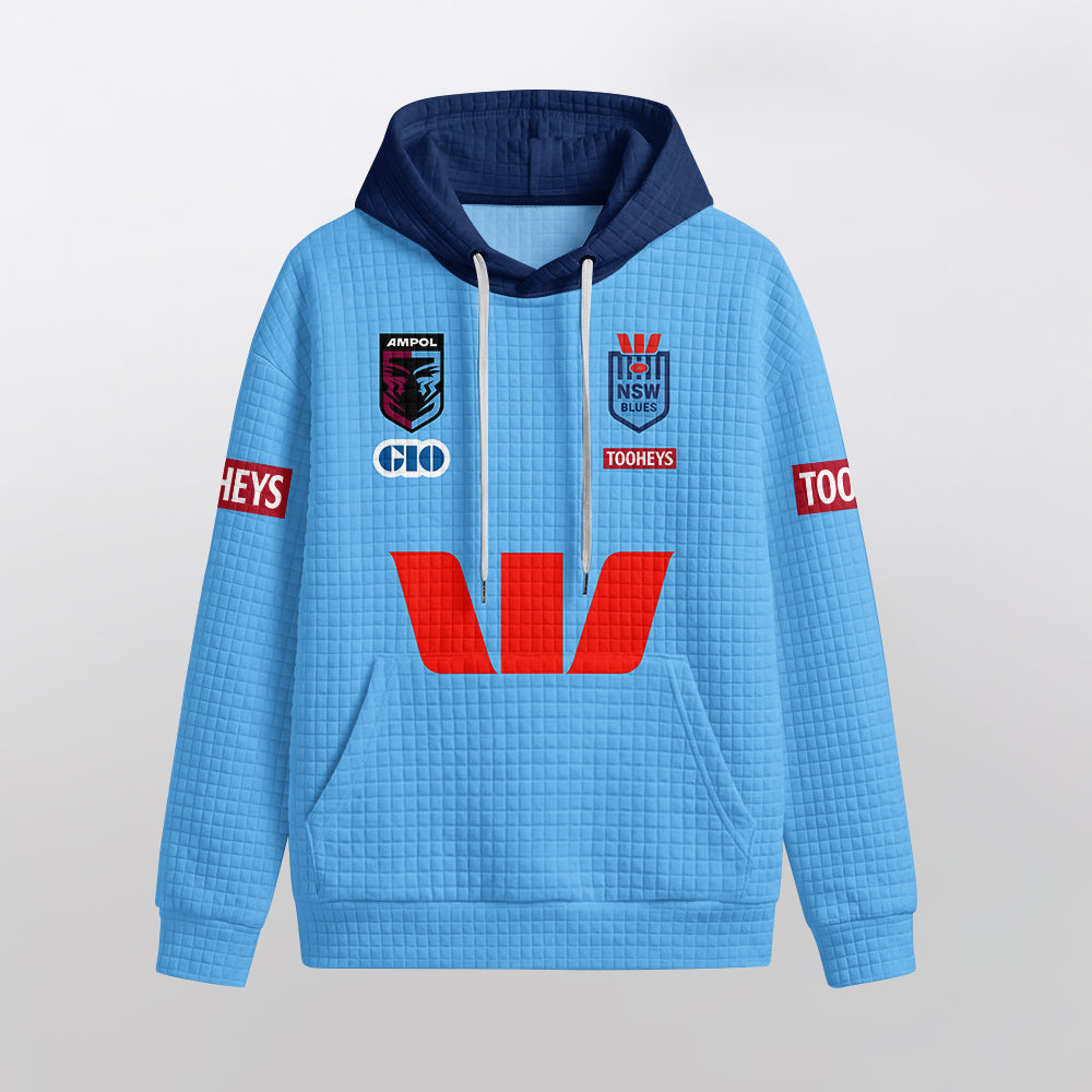 NSW Blues Rugby Waffle Hoodie