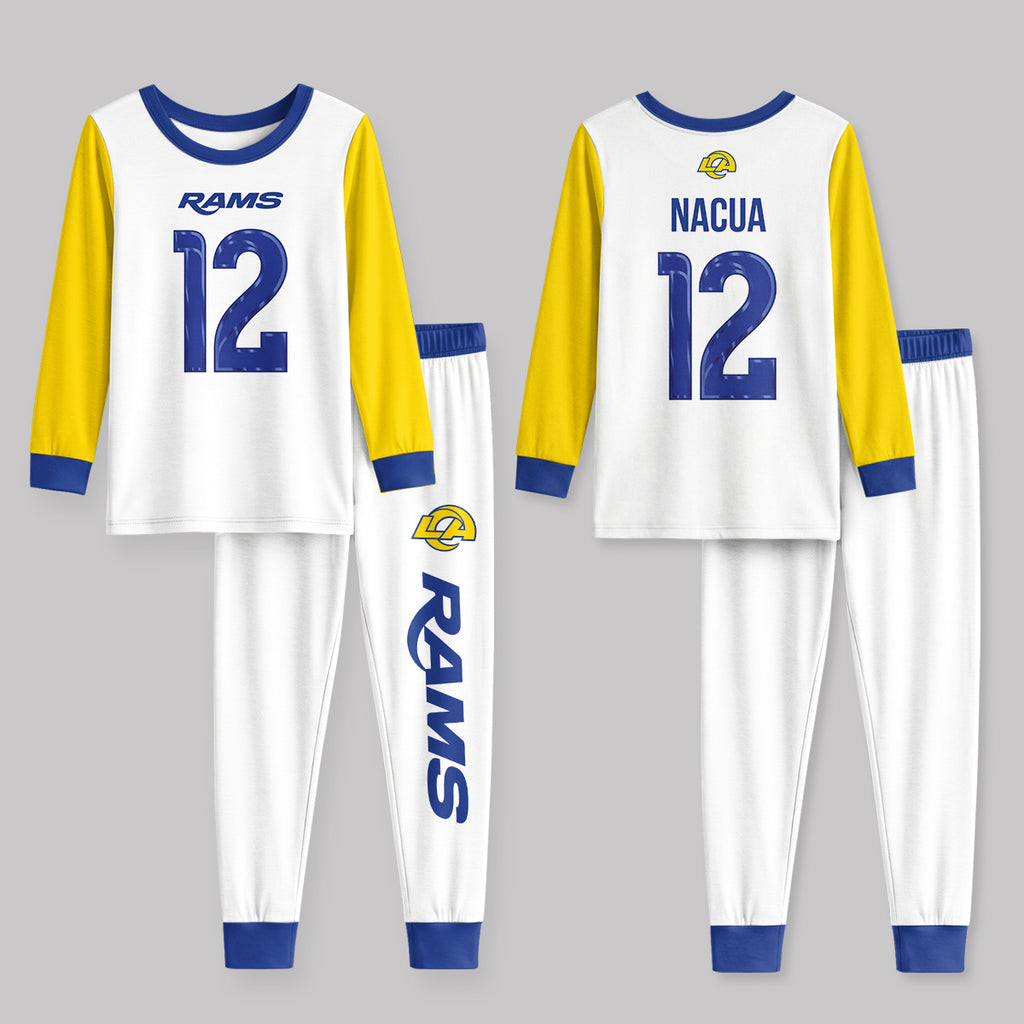 LA Rams Football!! Inspired Bamboo Two Piece Long Sleeve Pajama Set
