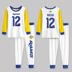 LA Rams Football!! Inspired Bamboo Two Piece Long Sleeve Pajama Set