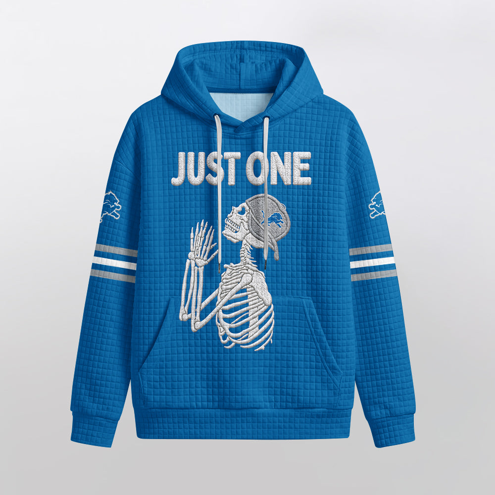 Detroit L. Football Waffle Hoodie