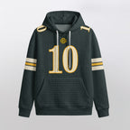 Green Bay Packers Rivalries Jordan Love 10 Football Waffle Hoodie