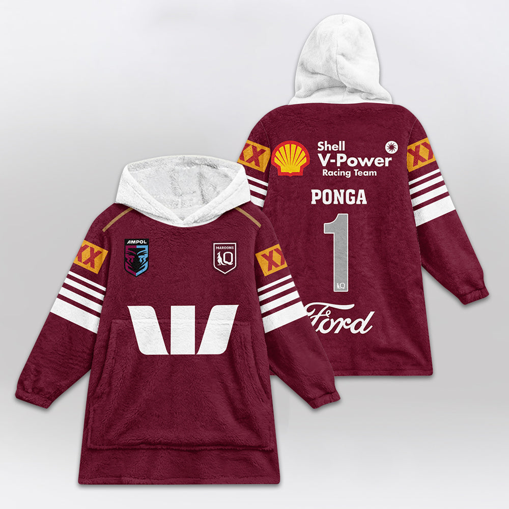Queensland Rugby Ponga 2026 Blanket Hoodie