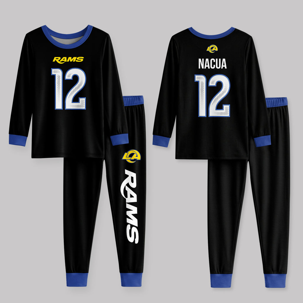 LA Rams Football!! Inspired Bamboo Two Piece Long Sleeve Pajama Set