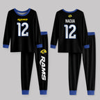 LA Rams Football!! Inspired Bamboo Two Piece Long Sleeve Pajama Set